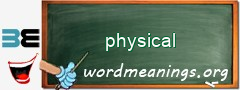 WordMeaning blackboard for physical